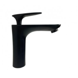 Grifería lavatorio monocomando kiev baja negra