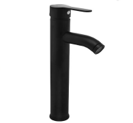 Grifería lavatorio monocomando madrid negra 22cm