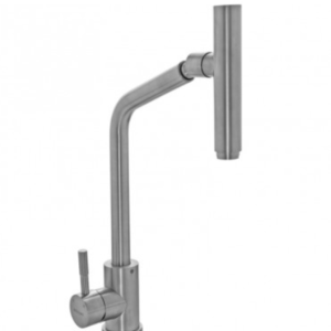 Grifería mesada monocomando pico rociador