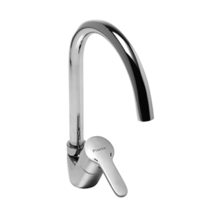 Grifería para mesada monocomando pico bar acero