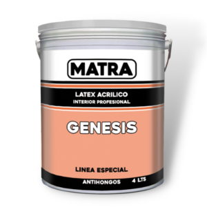 Látex Génesis Interior - Color Blanco mate.