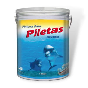 Pintura para piletas x 4Lt - Verde, azul claro y blanco.