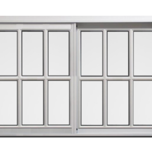 Ventana de aluminio blanco 1.00x0.90 -  Vidrio repartido