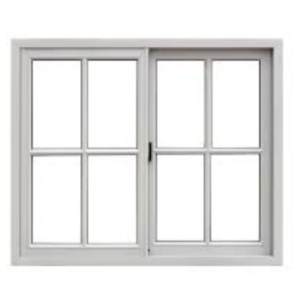 Ventana de aluminio blanco 1.00x1.00 - Vidrio repartido