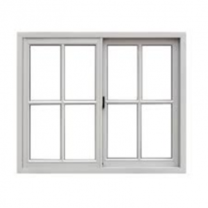 Ventana de aluminio blanco 1.20x1.10 - Vidrio repartido