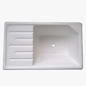 Pileta para lavadero de fibra con mesada 75x45