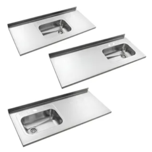 Mesadas de acero inoxidable de 1,20mt / 1,40mt / 1,60mt